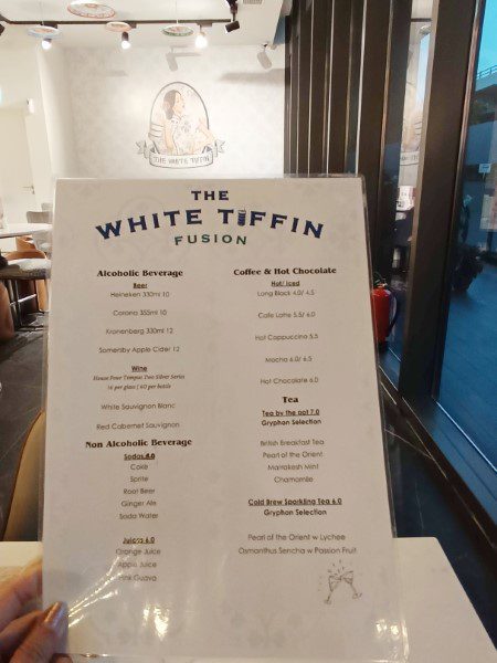 The White Tiffin Fusion Menu at Hotel Faber Park Singapore Handwritten Collection - Beverages