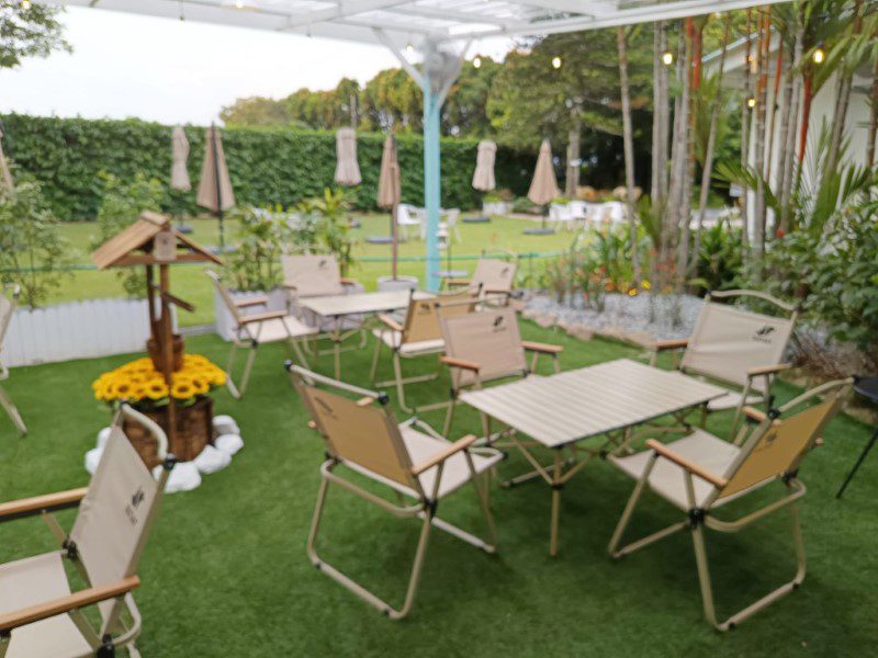 Another view of the al fresco dining area near the entrance of Hidden Garden by the Sea