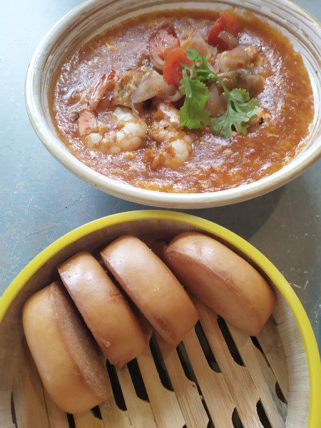 Chilli Prawn and Man Tou (fried buns) at The Canteen by Enjoy in Kam Leng Hotel Jalan Besar