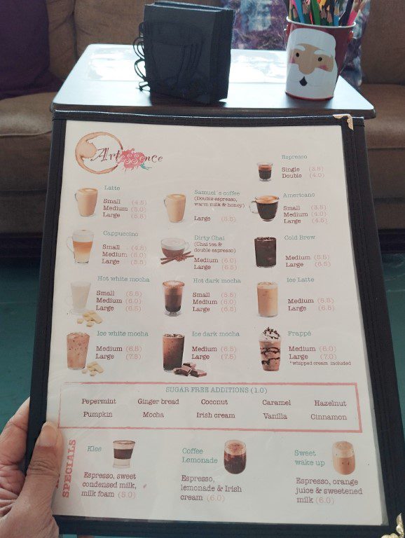 Artessence Coffee Shop Jacksonville Menu - Coffee