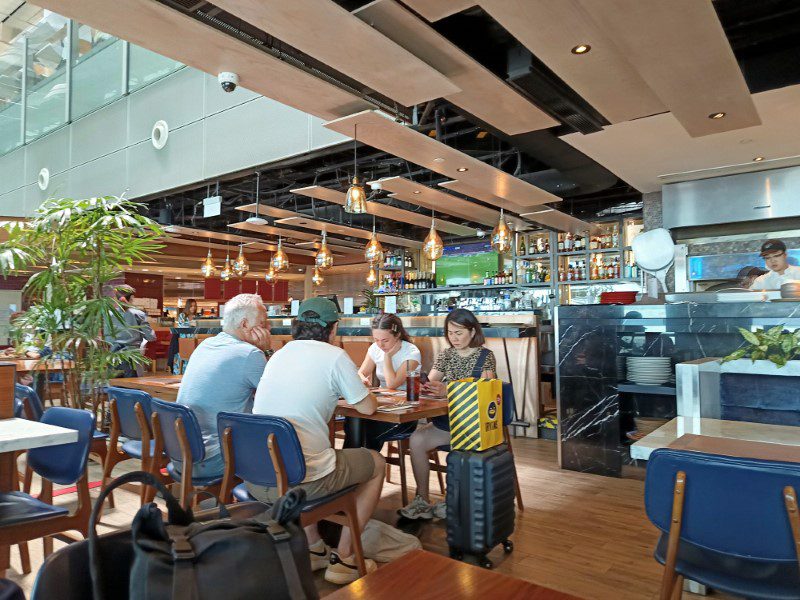 Elegant Interior Decorations at The Kitchen by Wolfgang Puck Priority Pass at Changi Airport Terminal 3 