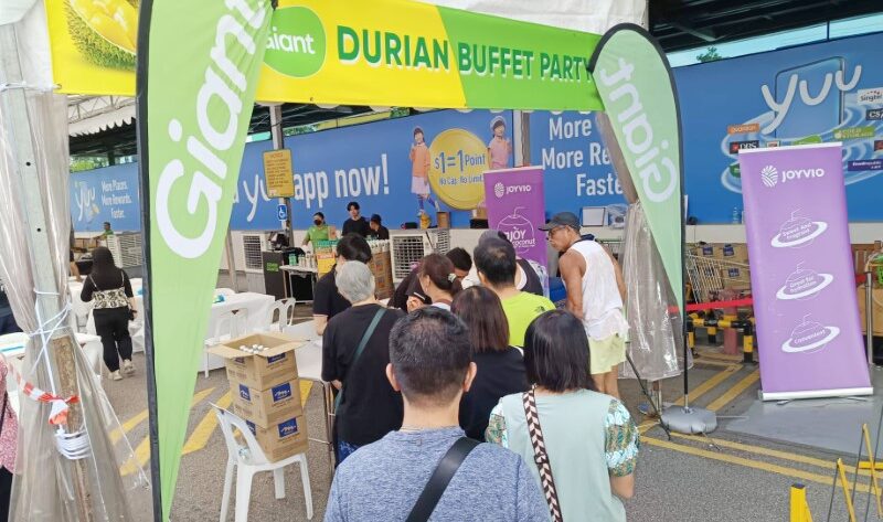 Durian Buffet at Giant Tampines Singapore