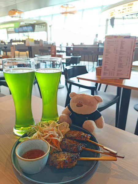 Asian Street Kitchen Changi Airport T2 - Monster Green Lager Craft Beer and Moo Ping